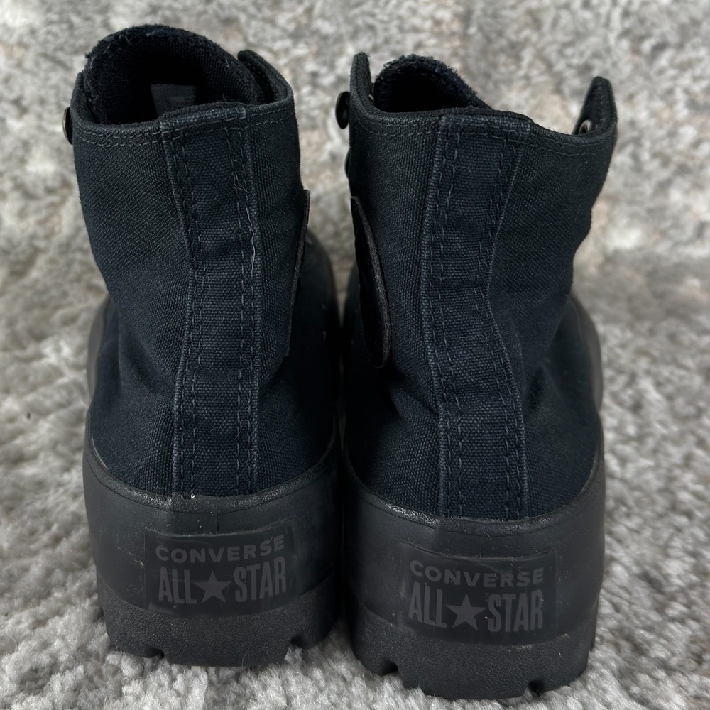 Converse Size 7 Chuck Taylor All Star Lugged Heel Shoes Sneakers Lace Up Black - Picture 4 of 9